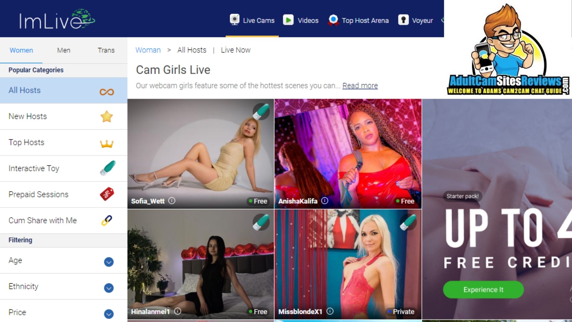 ImLive - Amateur American Webcam Shows